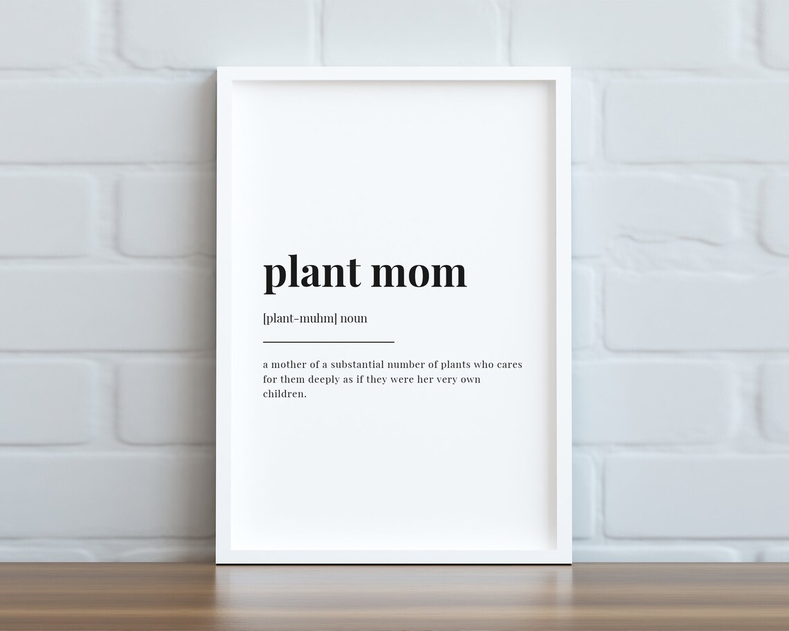 Plant Mom Definition Quote Print, Wall Art Print - Image 2