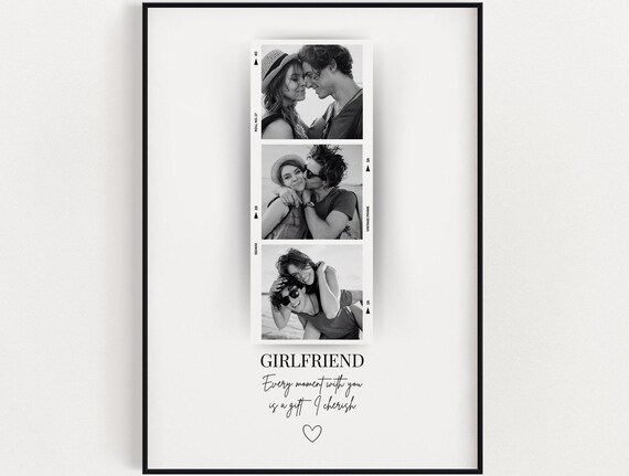 Girlfriend Photo Strip Personalized Couples Memory Keepsake Poster