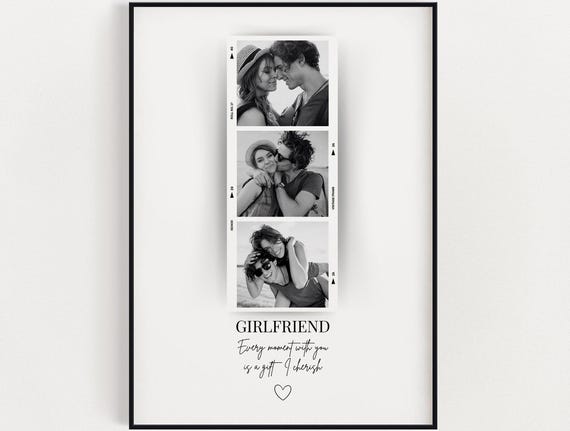Personalised Girlfriend Photo Print Wall Art Gift Custom With Valentines Day