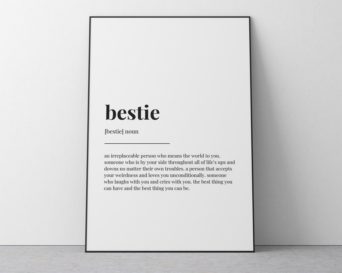 Bestie Definition Meaning Typography Art Print - Image 3