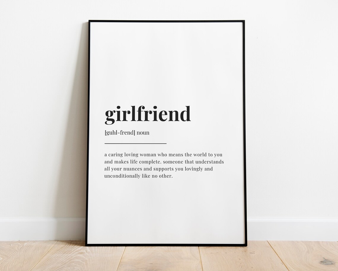 Girlfriend Definition Meaning, Definition Print - Image 2