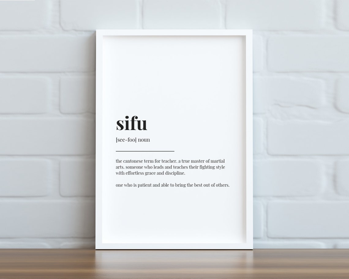 Sifu Definition Quote Print, Martial Arts Gift - Image 2