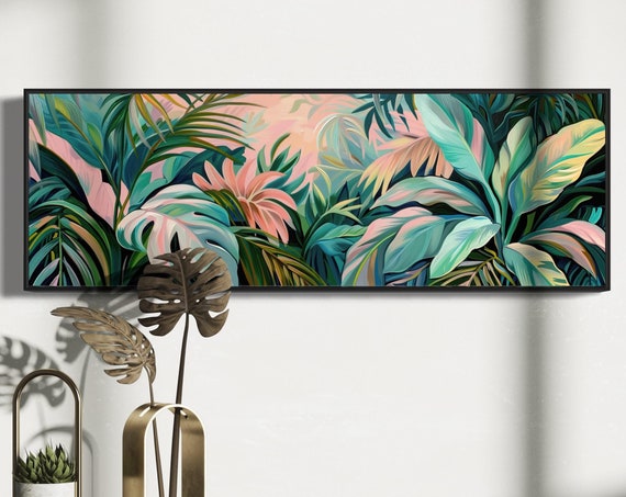 Tropical Leaf Panorama, Botanical Wall Art Print