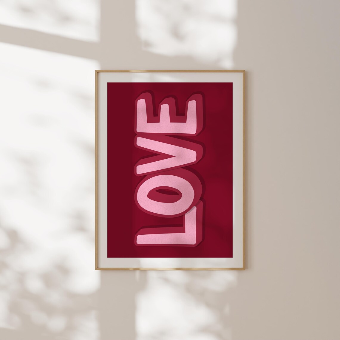 Love Red Sign, Trendy Valentine Minimalist Poster - Image 4