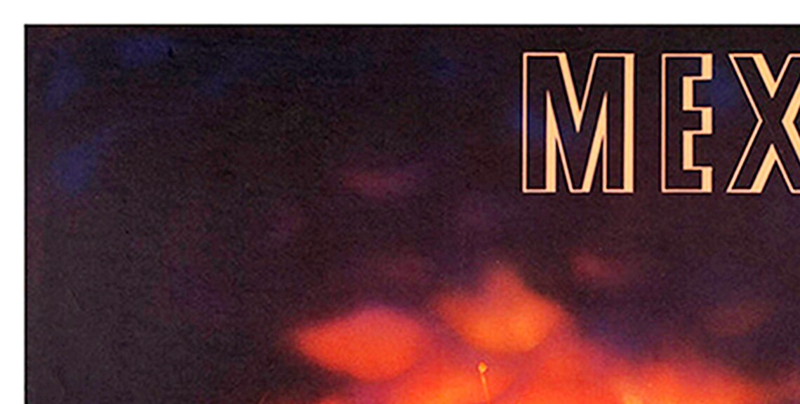 Mexico Paricutin Volcano Night Eruption Vintage Travel Poster - Image 2