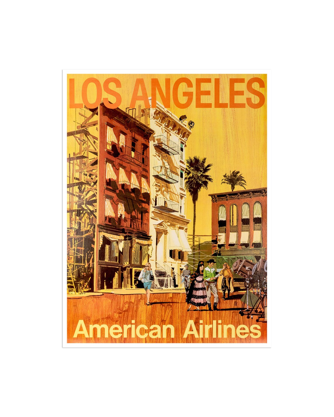 Los Angeles Vintage Travel Poster, California Art Print