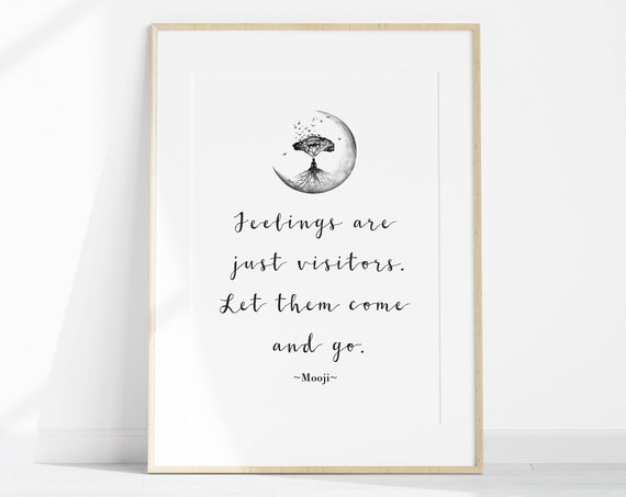 Mindfulness Quote Zen Poster, Spiritual Art Print