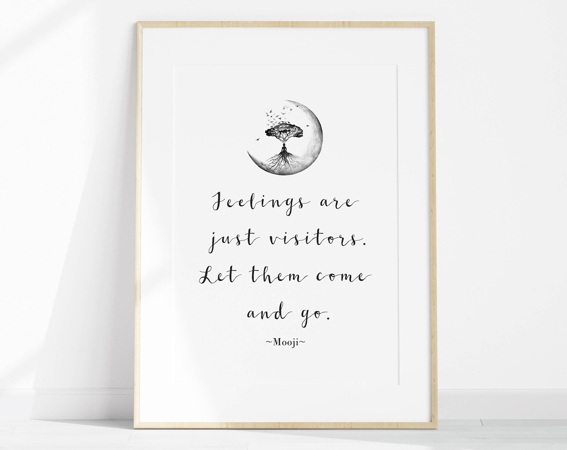 Mindfulness Quote Zen Poster, Spiritual Art Print