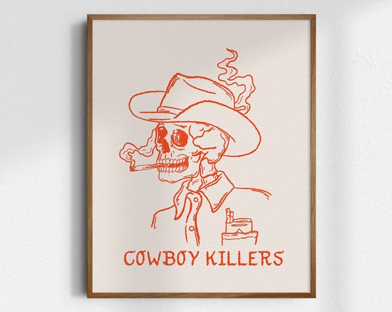 Cowboy Killers Gicle Fine Art Print Western Wall Wild West Cowgirl Unframed