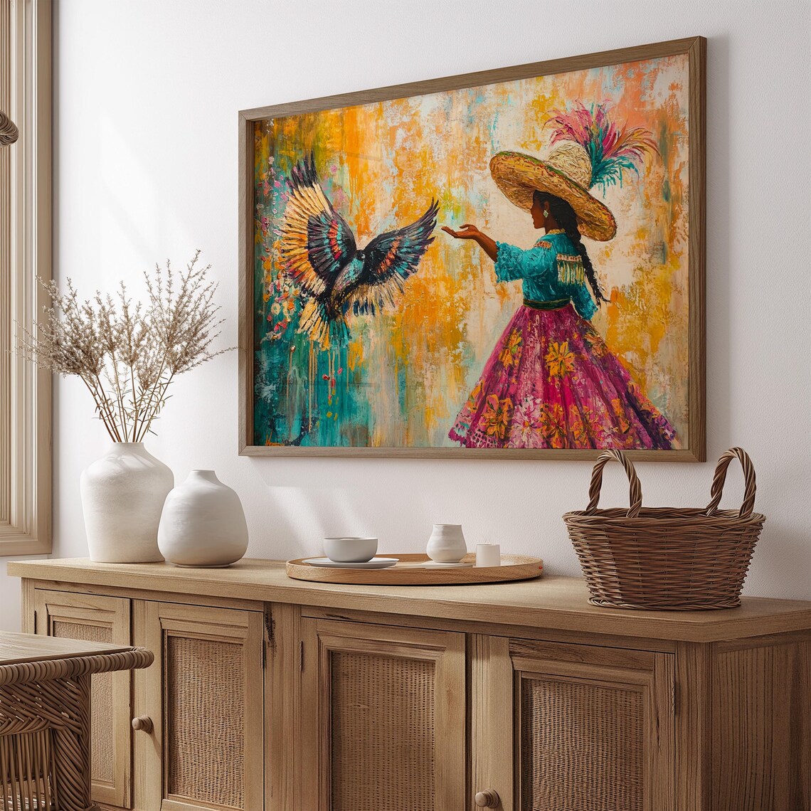 Mexican Art Print, Home Decor Gift For Her