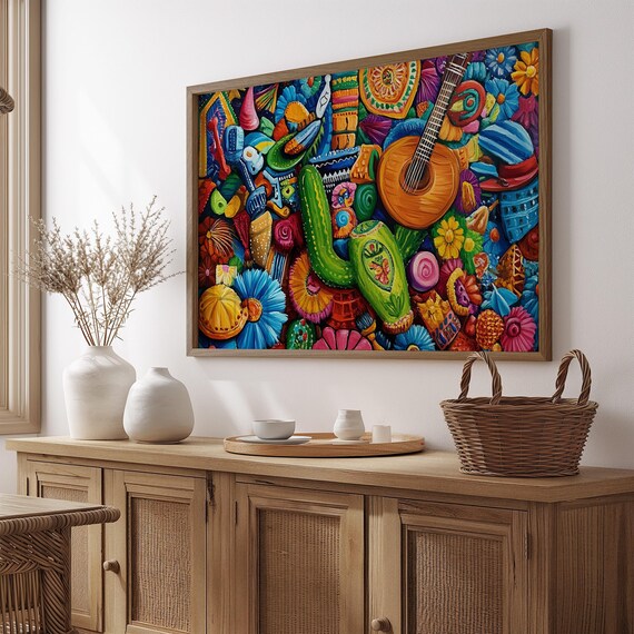 Mexican Art Print, Home Decor Gift For Her