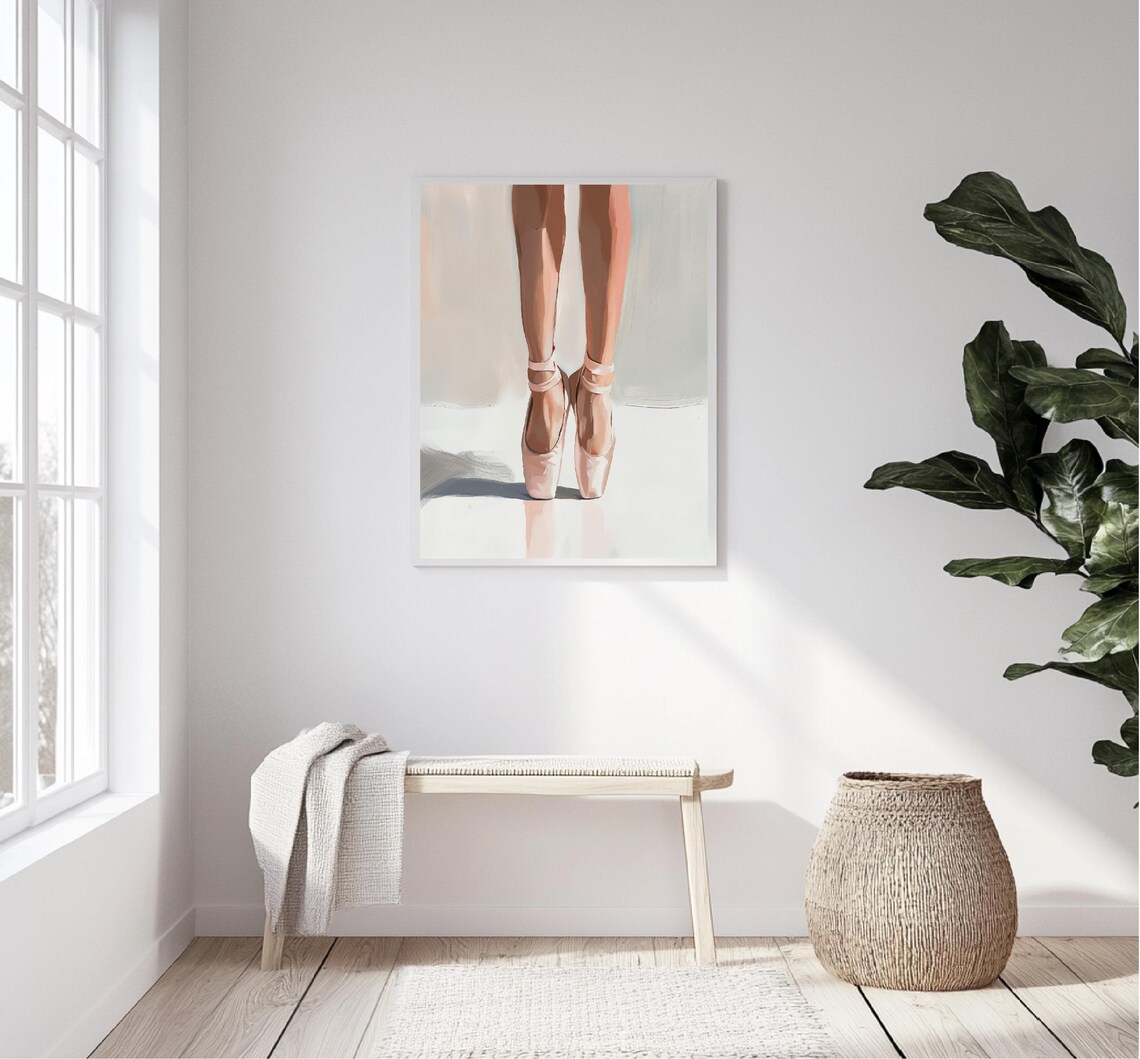 Ballerina Legs Painting Fashion Wall Art Girl Bedroom Decoration Autumn Spring Decoration - Image 5