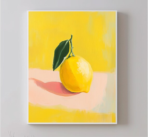 Lemon Art, Kitchen Wall Art Print