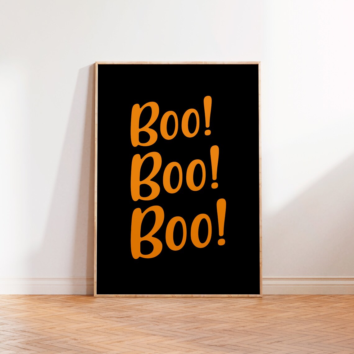 Boo Halloween Autumn Typography Art Print - Image 2