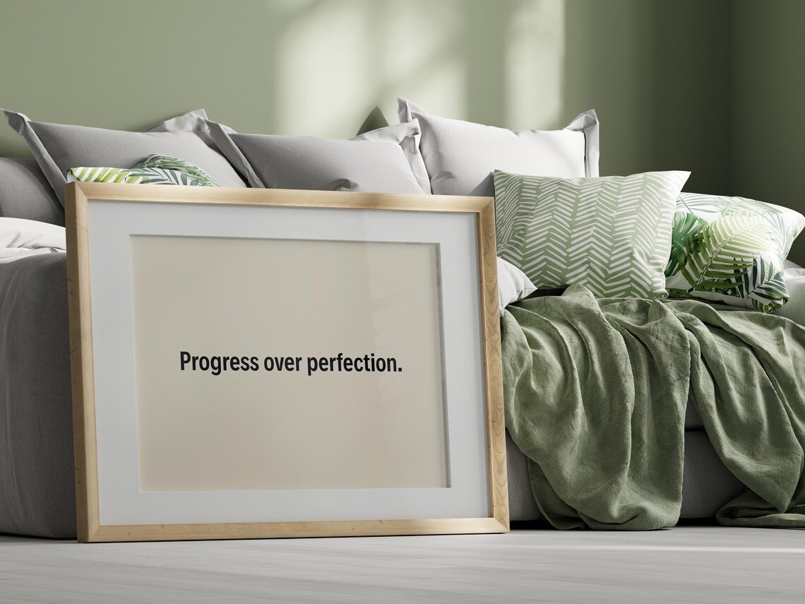 Progress Over Perfection, Motivational Quote Print - Image 4