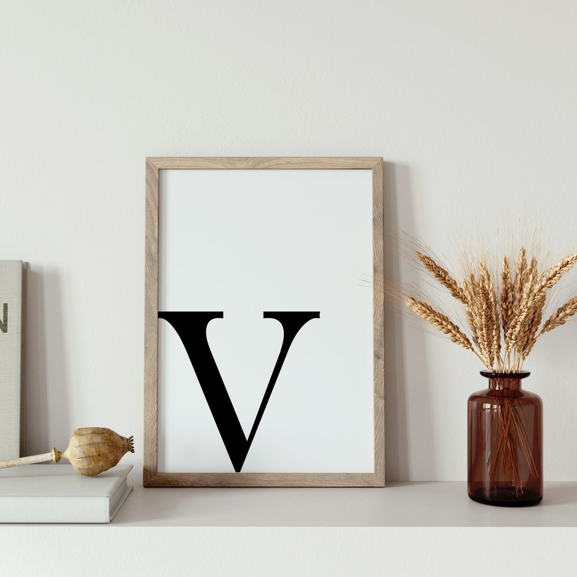 Letter V, Minimalist Monogram Art Print - Image 3