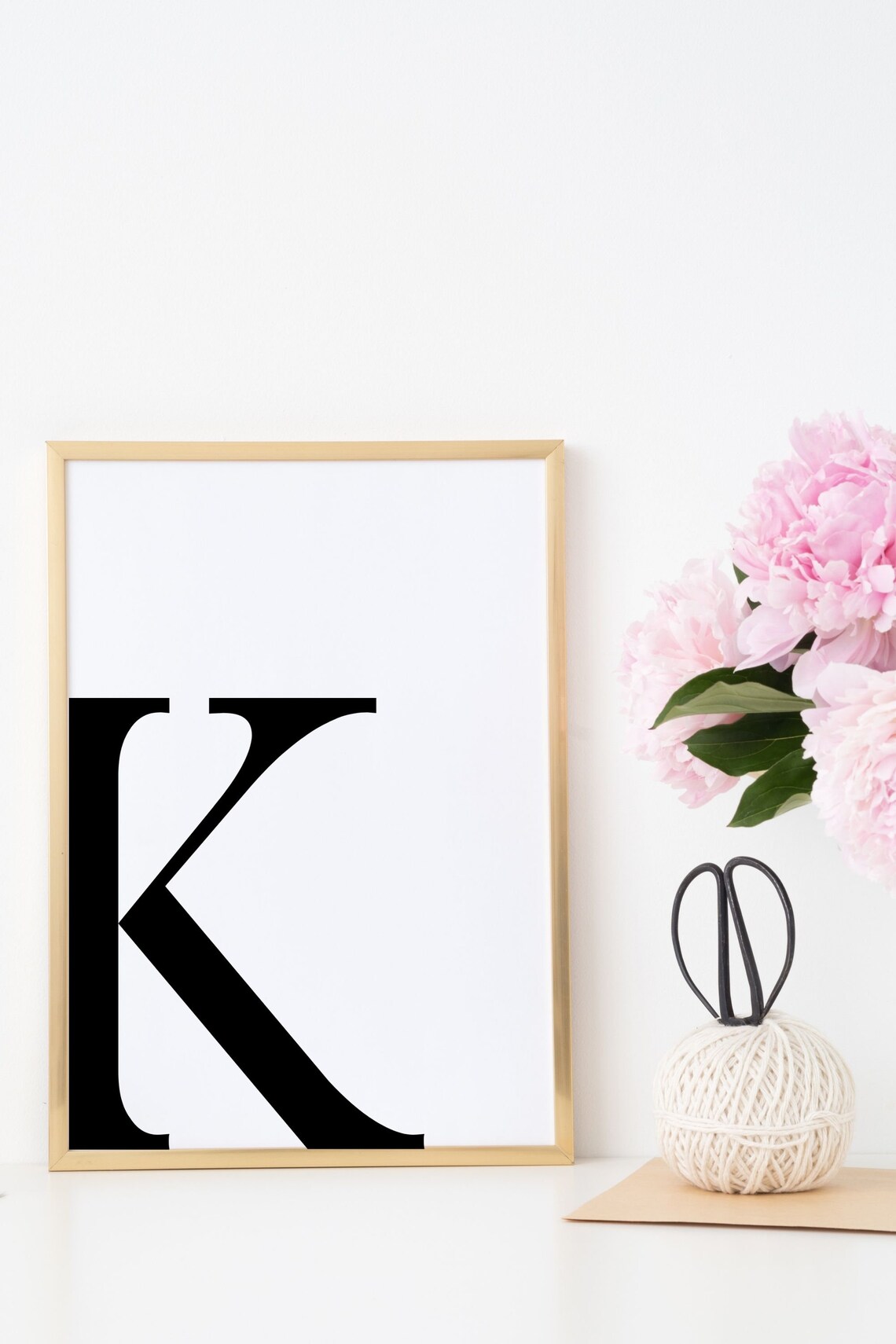 Letter K Minimalist Letter Art, Alphabet Print - Image 3