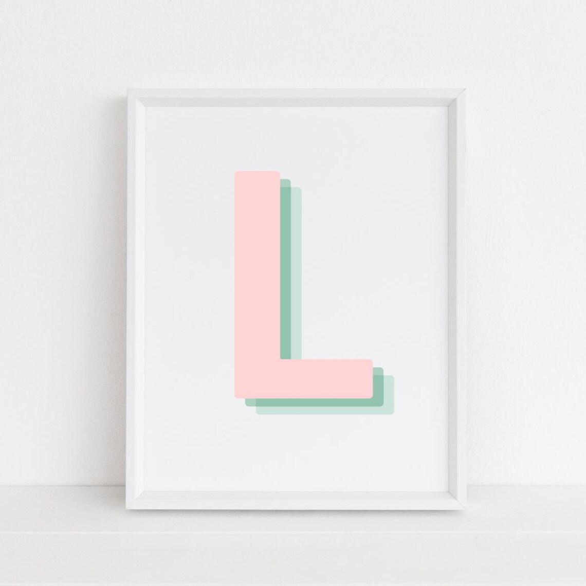 Retro 3D L Letter Poster, Initial Monogram - Image 5