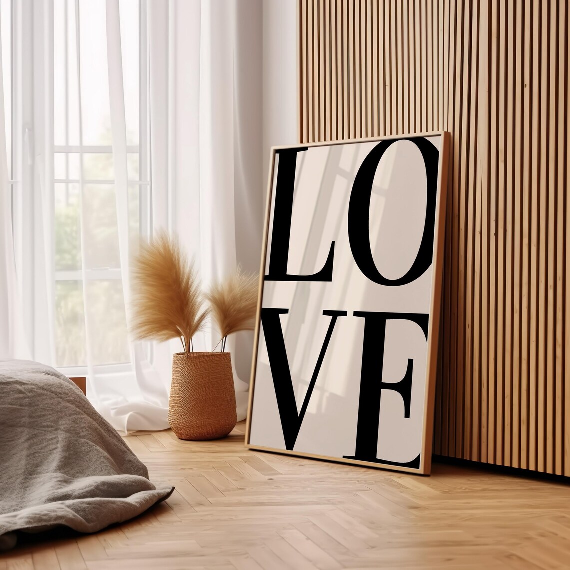 Love Vintage 70s Retro Typography Art Print - Image 2