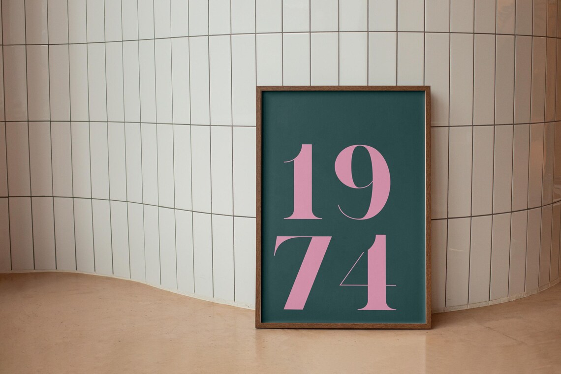 Retro 1974 Birthday Poster, 50th Birthday Gift - Image 4