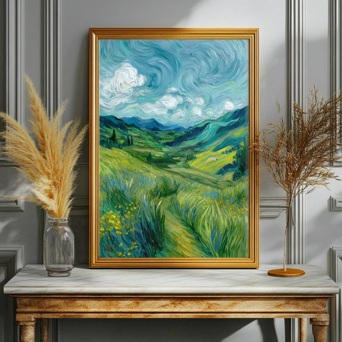 Vincent Van Gogh Landscape, Postimpressionist Poster