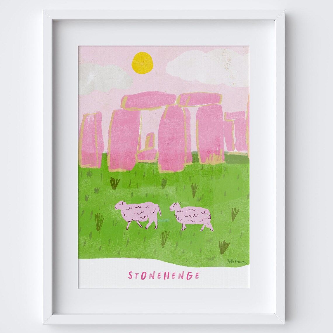 Stonehenge Landmark Travel Poster, Wiltshire Heritage