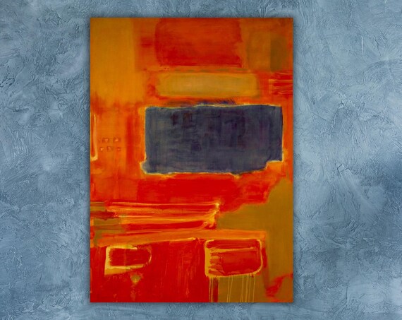 Red Modern Painting Wall Art Print Mark Rothko Red Orange Reproduction Print Art Office Room Decor Abstract Artwork Modern Wall Decor