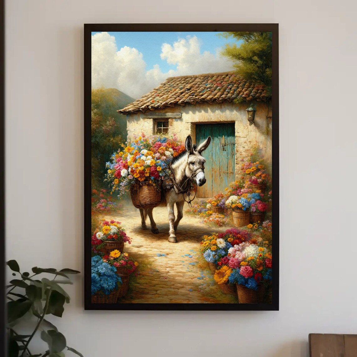 Mexican Burro Rustic Farmhouse Art Print, Mexico