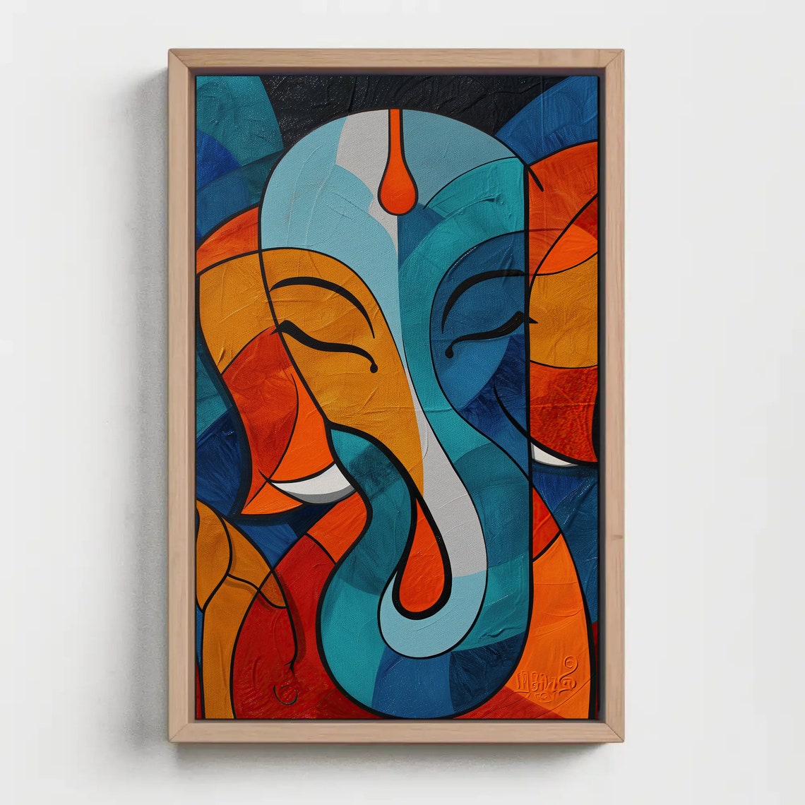 Colorful Abstract Ganesha Face Geometric Modern Style Poster - Image 5