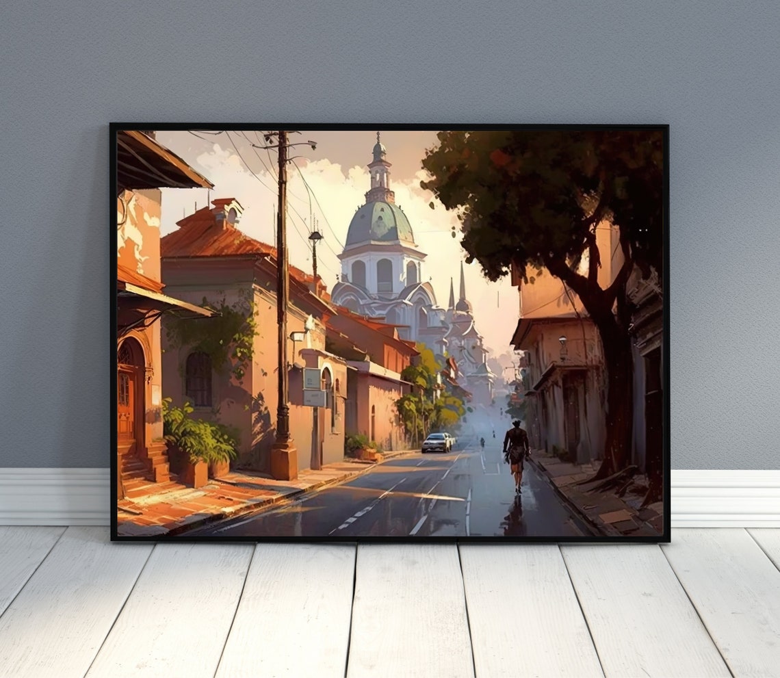 El Salvador Landscape Painting San Miguel Art El Salvador Art Print El Salvador Travel Print El Salvador Wall Decor Salvadoran Art - Image 2