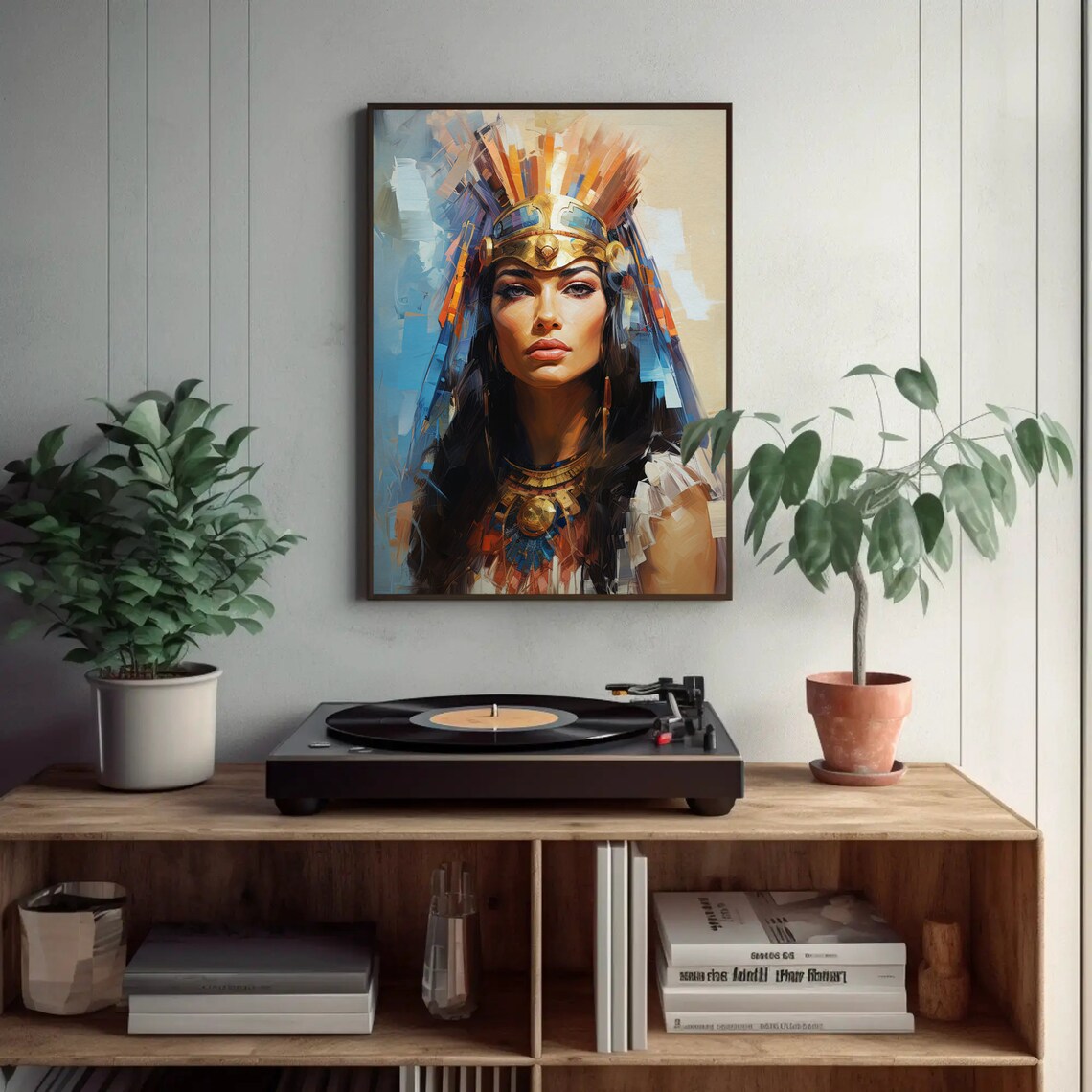 Cleopatra Egyptian Queen Abstract Portrait Painting Art Poster - Image 2