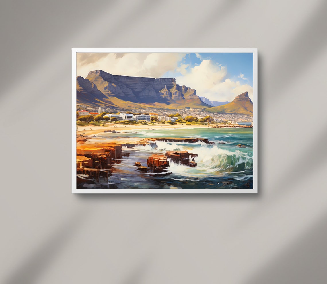 Cape Town South Africa Print Capetown Artwork South Africa Travel Poster Cape Town South Africa Wall Art Print Cape Town Art - Image 2