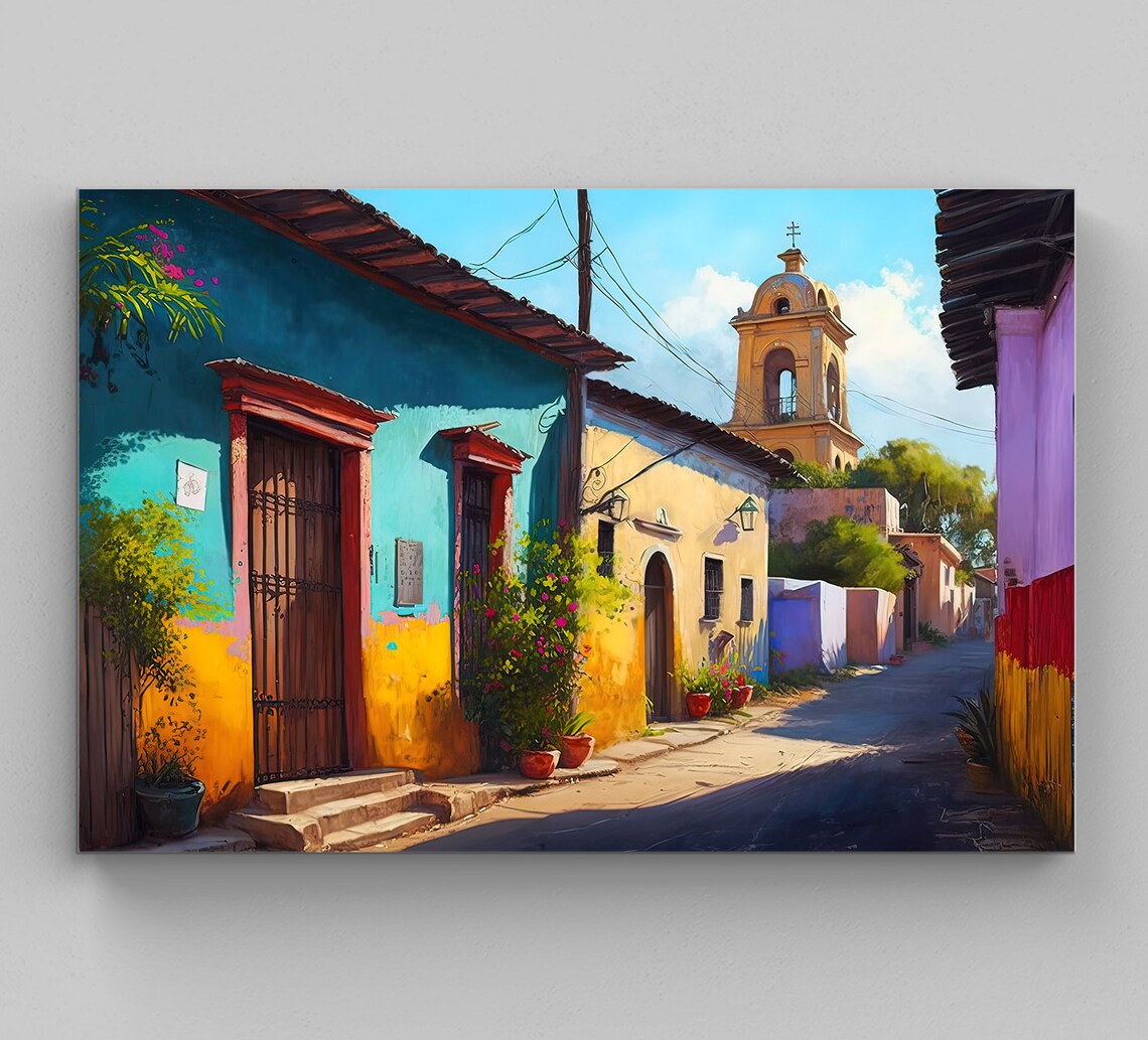 San Cristobal De Las Casas Oil Painting Art Print