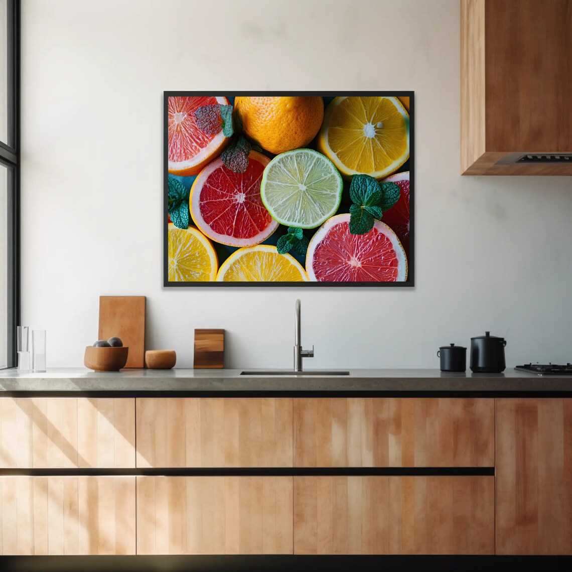 Fruits Modern Wall Art Kitchen Wall Decor Colorful Fruits Art For Modern Kitchen Design Vibrant Kitchen Decor - Image 3