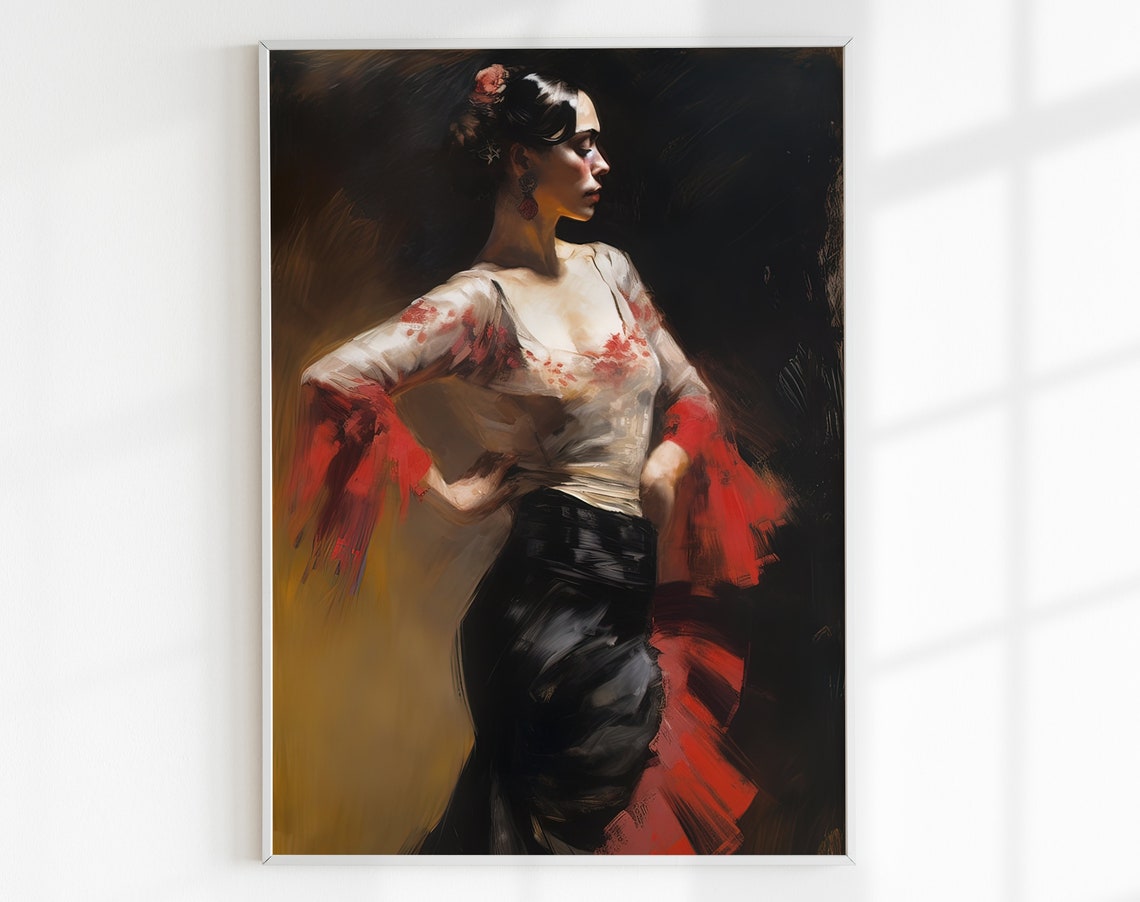 Flamenco Illustration Art Flamenco Home Decor Colorful Artwork Modern Art Flamenco Dance Art Flamenco Art Print Flamenco Art - Image 4