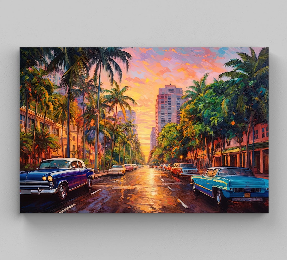 Hawaii Art Honolulu Travel Poster Hawaiian Art Honolulu Print Hawaii Travel Poster Hawaiian Oil Painting Home Decor