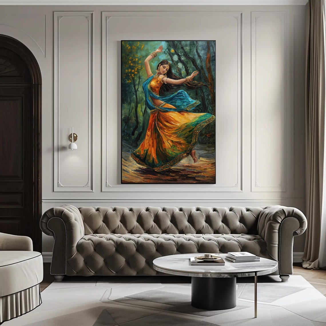 Indian Woman Dancing In A Lush Tropical Forest Clearing Poster - Image 2