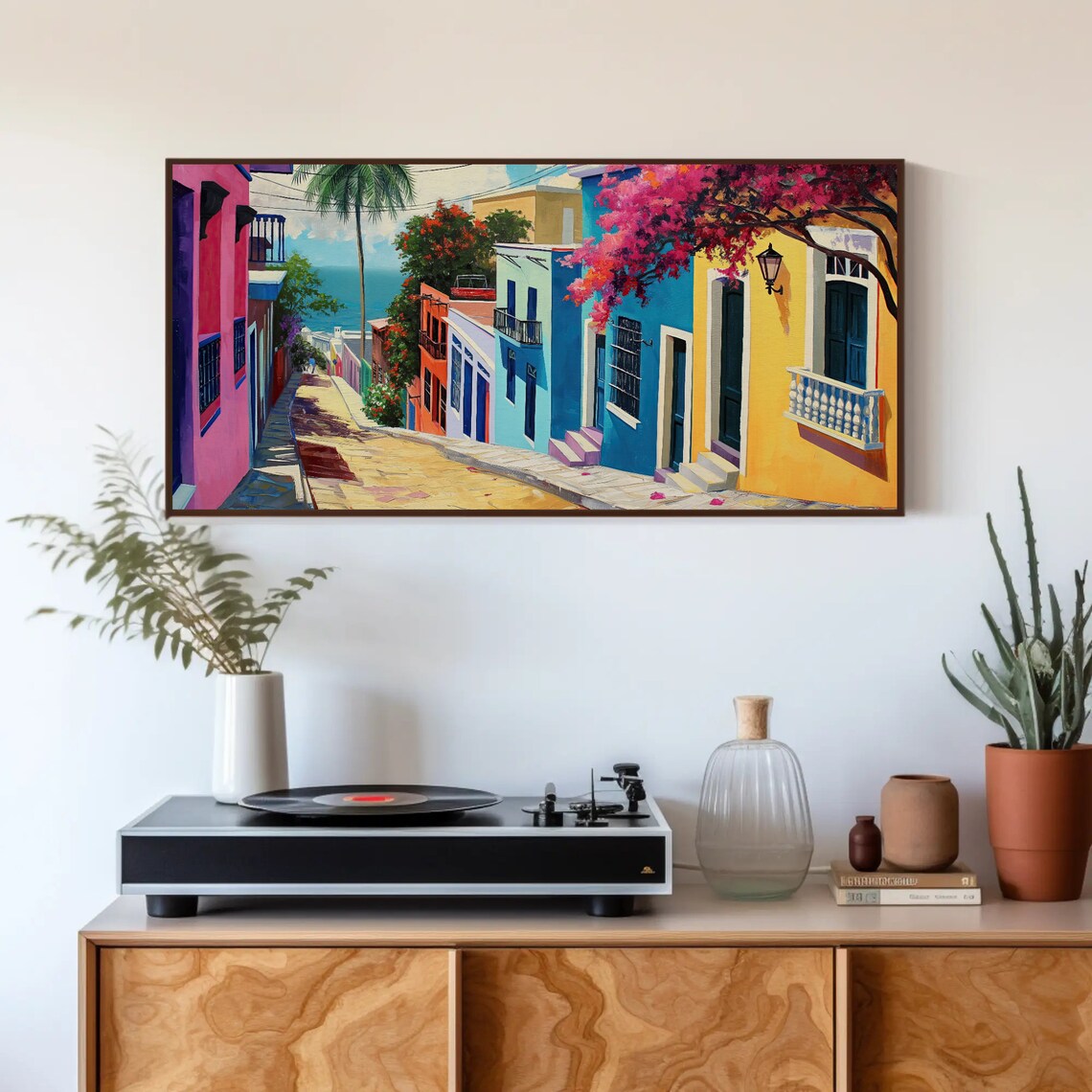 Puerto Rico Colorful Streets, Oil-Painting Art Print - Image 5