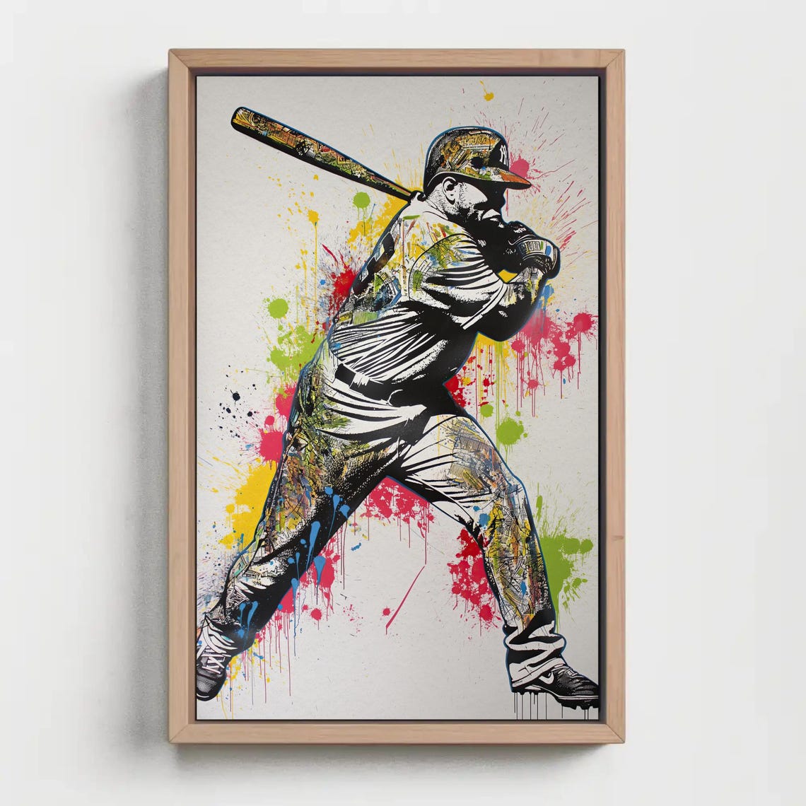 Babe Ruth Graffiti Print Man Cave Decor Babe Ruth Print Baseball Legend Wall Art Sports Lover Framed Babe Ruth Artwork - Image 5
