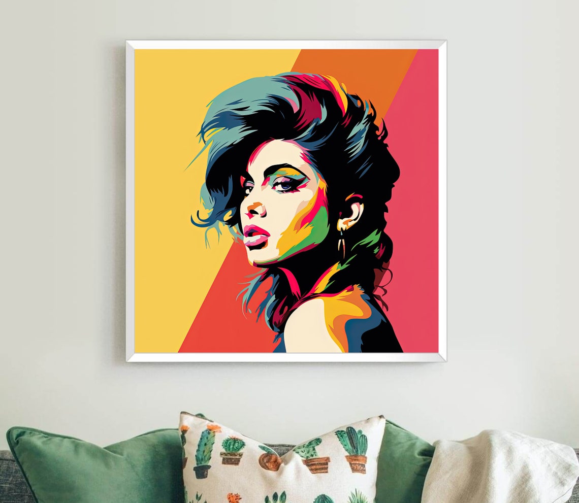 Amy Winehouse Pop Art Portrait in Bright Bold Colours Poster - Image 5