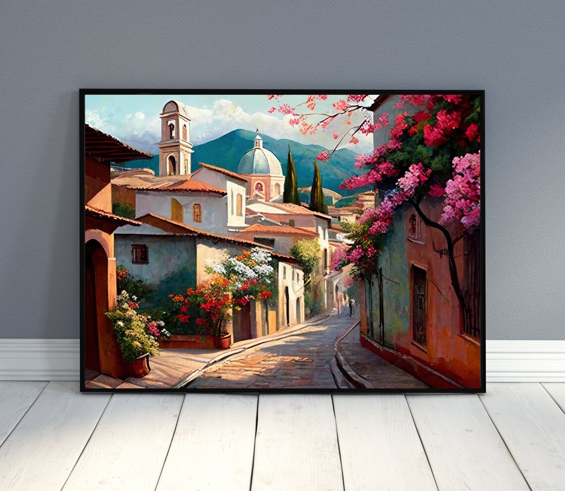 Guanajuato Mexican Village Art Print, Mexico Decor - Image 5