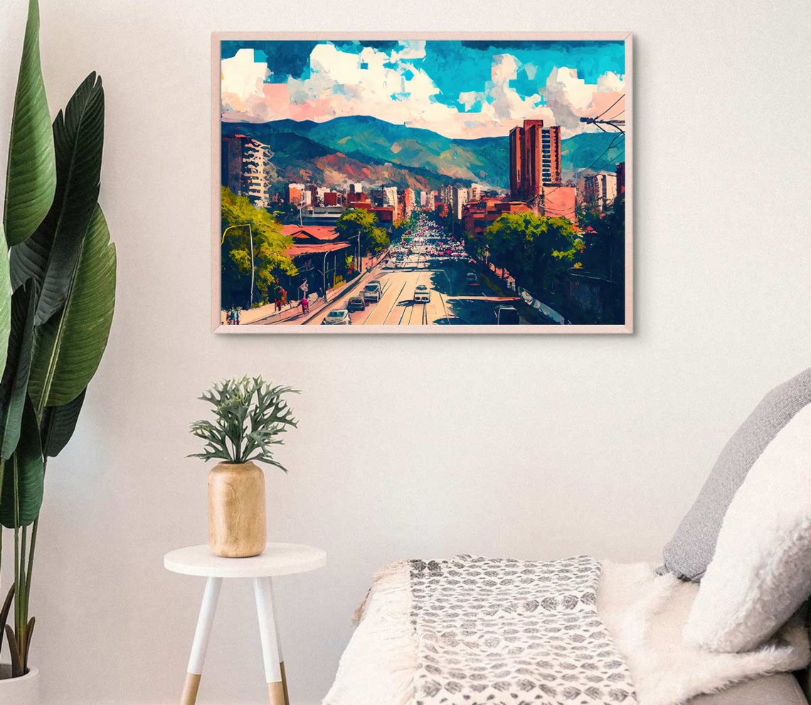 Colombia Art Print Bogota Colombia Art Colombian Travel Print Large Wall Art For Colombian Decor Colombia Oil Painting - Image 4