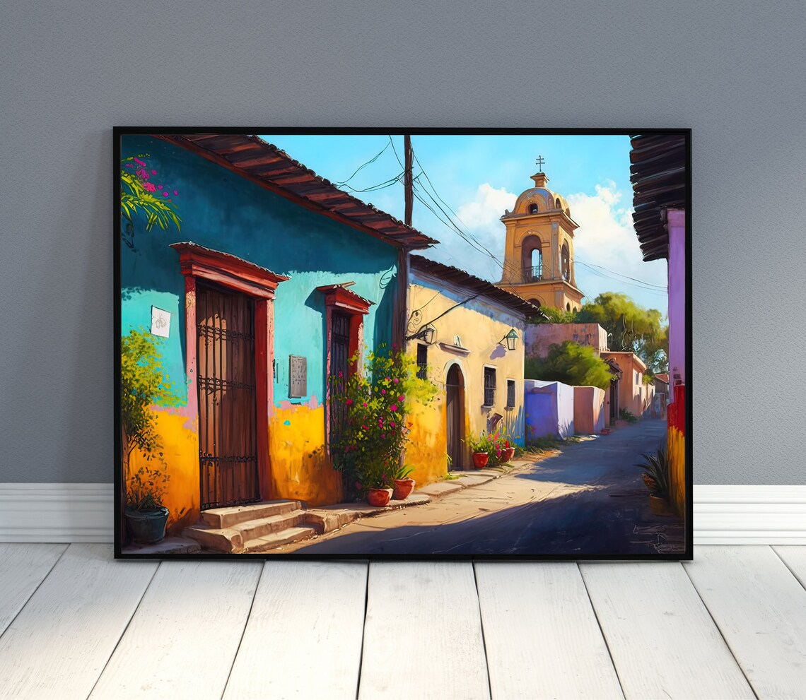 San Cristobal De Las Casas Oil Painting Art Print - Image 2