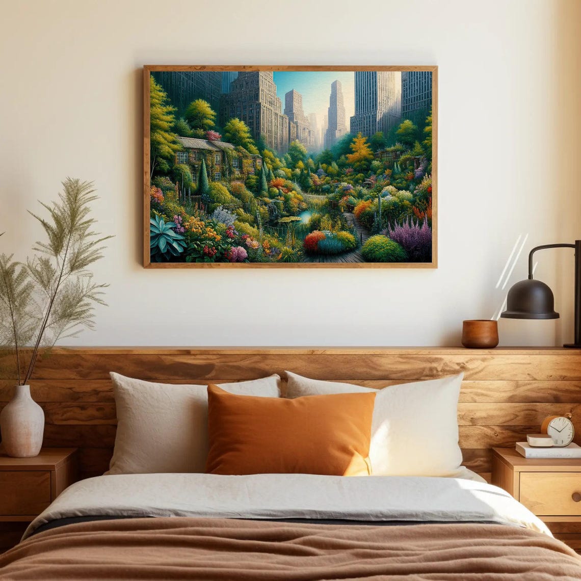 Dystopian City Reclaimed By A Garden Urban Jungle Art Poster - Image 3