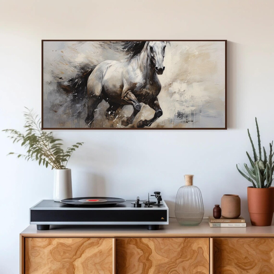 Horse Abstract Art Print, Living Room Wall Decor - Image 2