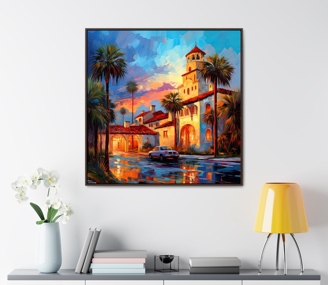 St Augustine Florida Spanish Colonial Building Sunset Art Poster - Image 4