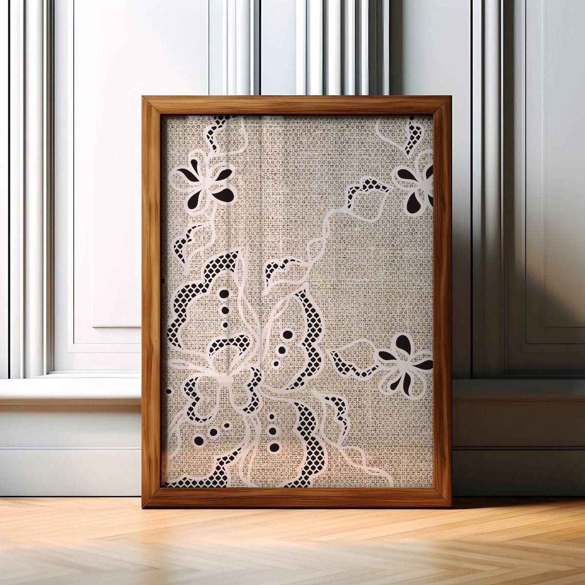 Modern Flower Minimalist Art Print, Floral Decor