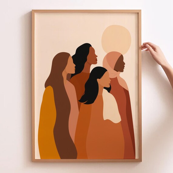 Strong Women Art Print, Feminist Empowerment