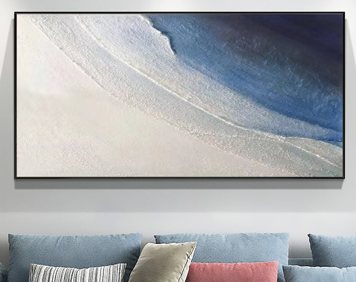 Gentle Ocean Waves Curving Along a Pristine White Beach Poster