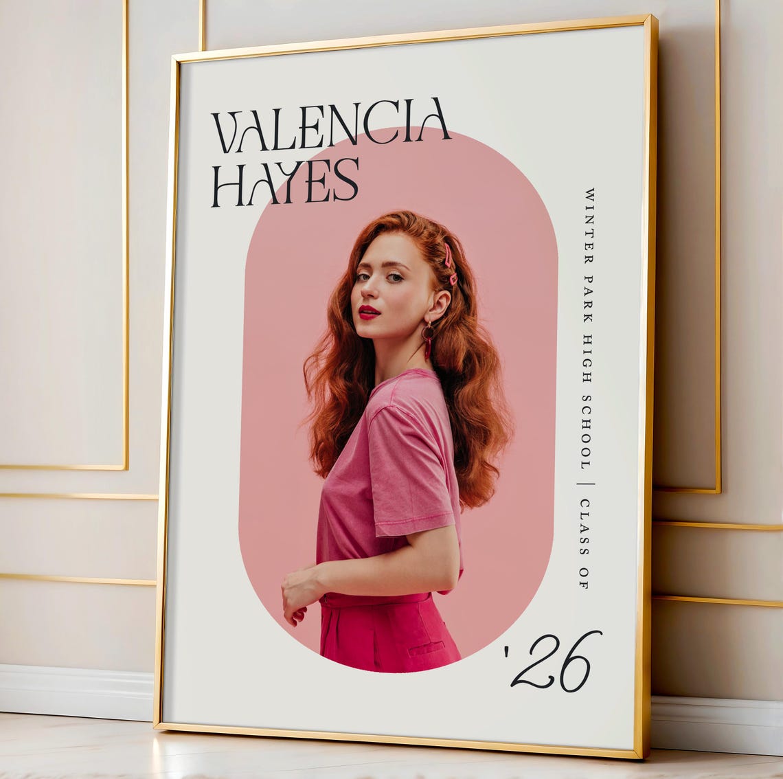 Photo Graduation Portrait Print Personalized Graduation Print Graduation Party Modern Graduation Gift Editable Template